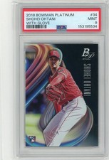 2018 Bowman Platinum Baseball Rookie #34 Shohei Ohtani PSA 9