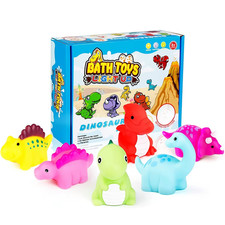 1/6Pcs Dinosaur Baby Bath Toys Light-Up Floating Bath Toys Set for Boys Girls Ch