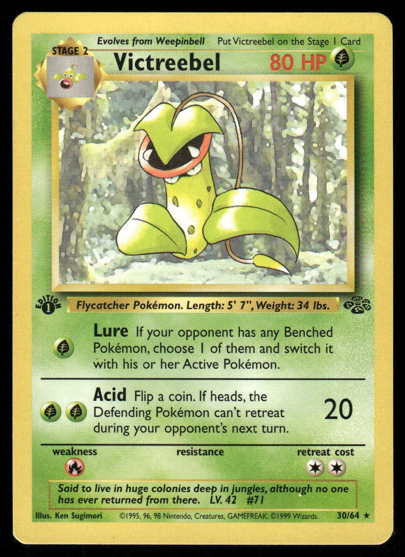 Victreebel 30/64 1st Edition Jungle Rare NM EBAY LIVE MONDAY