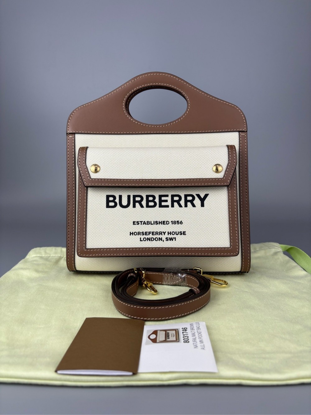 Burberry Pocket bag Canvas patchwork handbags tot… - image 1