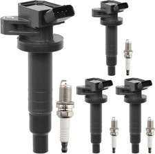 Ignition Coil Set of 4 with Spark Plugs Compatible with Toyota Corolla Matrix...