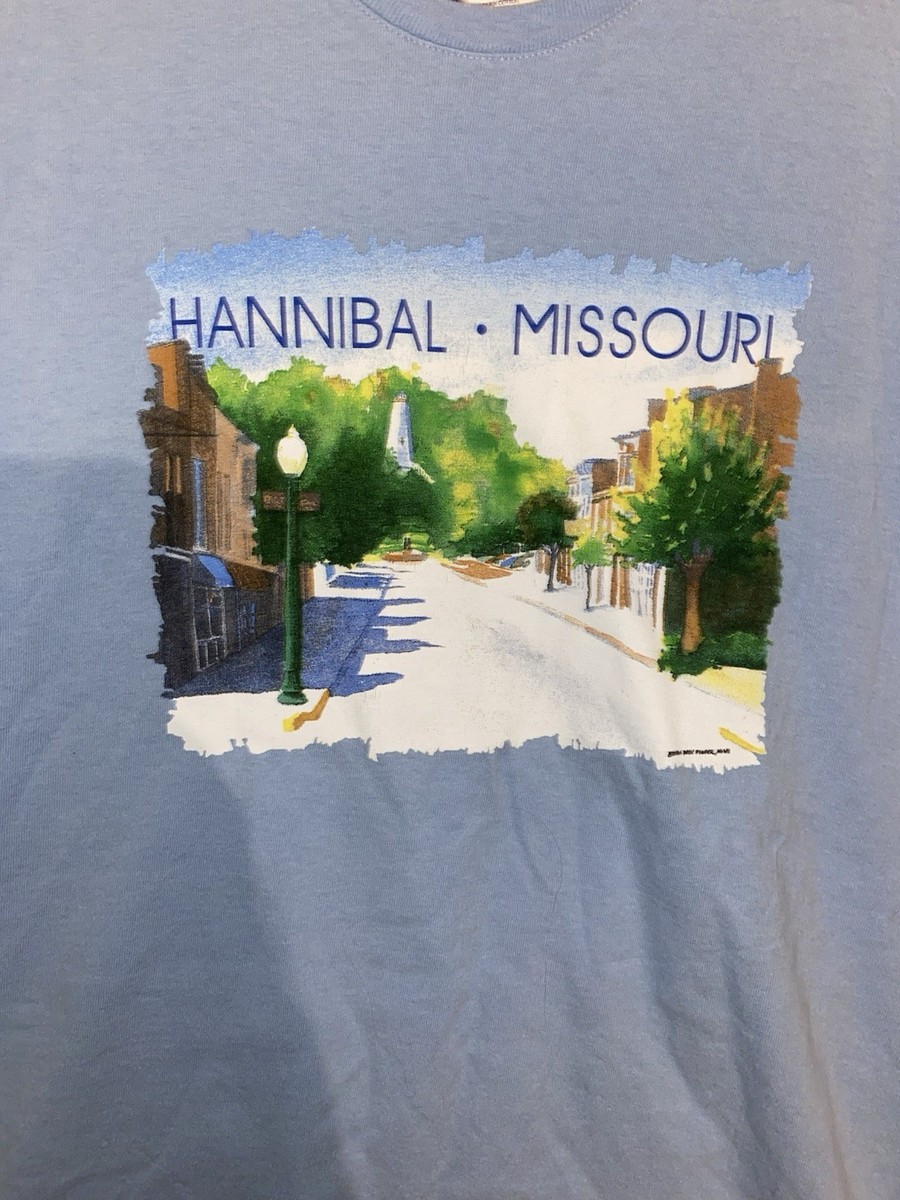 Vtg Mark Twain Hannibal Missouri Souvenir T-shirt L Cotton | eBay