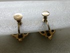 Vintage Coro Coat of Arms Earrings Red & White Enamel Lions Gold Tone Screw Back — photo 9
