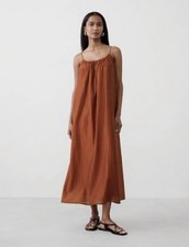 Banana Republic Organza Copper Midi Dress Size S NWT RT$150