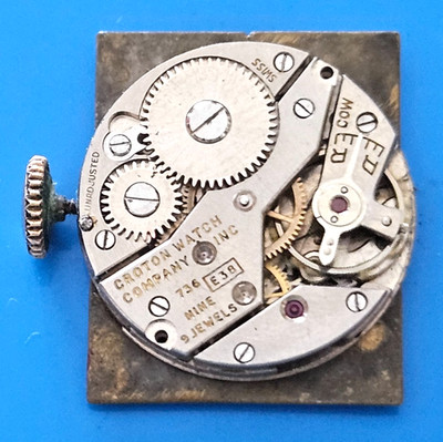 CROTON 736 E38 9J Watch Movement (REMOVED FROM GOLD CASE/BALANCE RUNS)  lot46