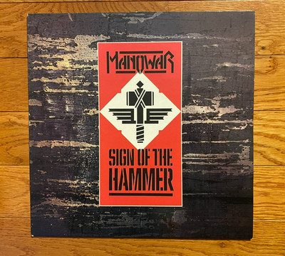 Manowar - Sign of the Hammer LP Ten Records 1984 UK 1st Pressing w/ Inner VG+