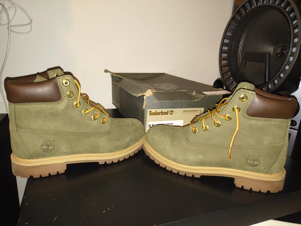 Timberland Botas Impermeables Premium 6 Pulgadas - “Nobuck Verde Oscuro” Foto 3 de 4