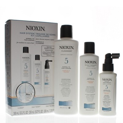 Nioxin Hair System Kit 5 Cleanser 10oz , Therapy 5oz and Treatment 3.3oz (Small)