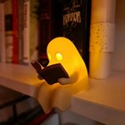 Little Ghost Reading Statue Resin Figurine Halloween Home Desk Shelf Décor Gift