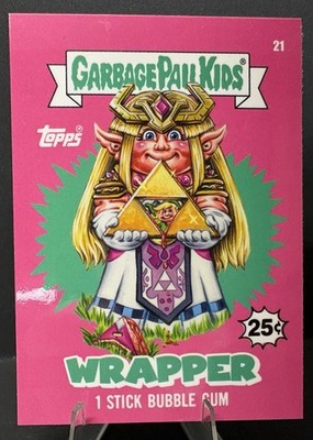 Wrapper Card #21 Zonal Zelda Tri-Trina Link Garbage Pail Kids Game Over Wave 5
