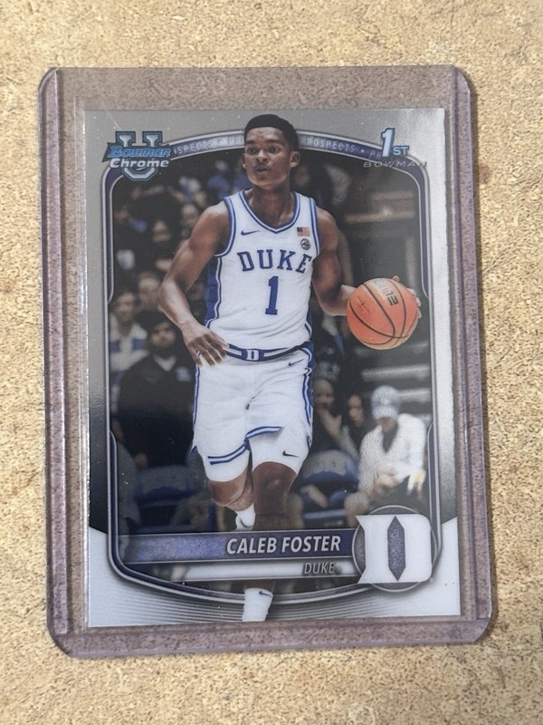 Caleb Foster Duke Blue Devils #BCP-100 1st 2 Card Lot