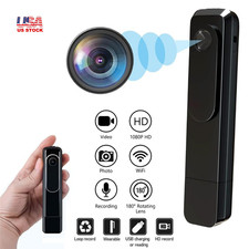 Body Camera HD 1080P 20 Hour Camcorder Mini Police 180  Video DVR IR Night Cam
