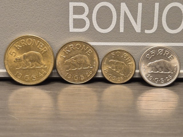 1926-44 Lot of 4 Greenland Coins