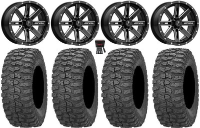 MSA Boxer 15'' Wheels Milled 32'' Rock-A-Billy Tires Yamaha YXZ1000R