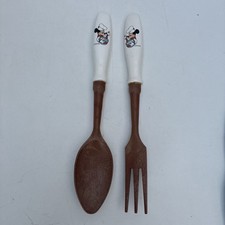 Vintage Disneyland Mickey Mouse Gourmet Shop Spoon & Fork Salad Server