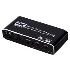 2x2 4K HDMI Matrix Switch 2 in 2 out HDMI Switch Splitter Video Wall Controller