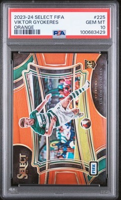 2023-24 PANINI SELECT FIFA ORANGE #225 VIKTOR GYOKERES 28/49 PSA 10