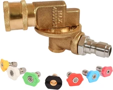 8 Pack 7 Angles Pressure Washer Pivoting Coupler Attachment Accessories 4500 PSI