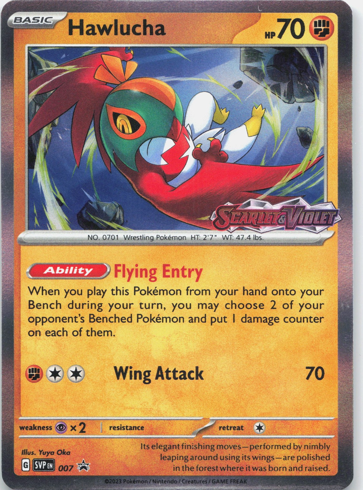 Hawlucha - (Prerelease) SV: Scarlet & Violet Promo Cards 007 NM