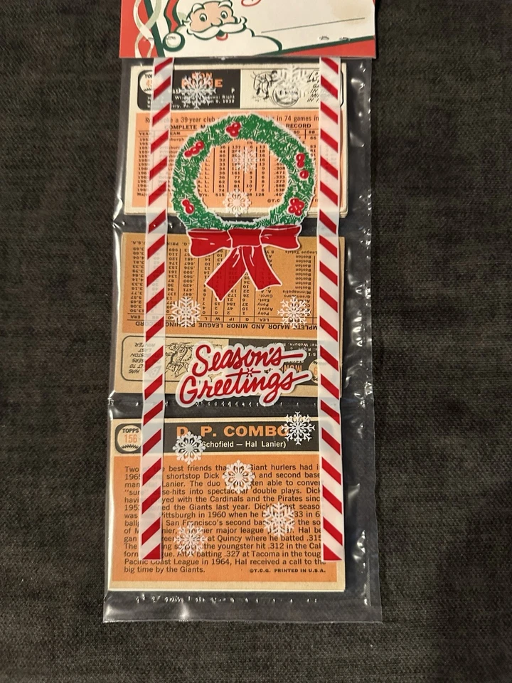 1966 TOPPS XMAS BASEBALL RACK PACK BOB ASPROMONTE FELIPE ALOU LARRY STAHL RC - Image 2 of 2