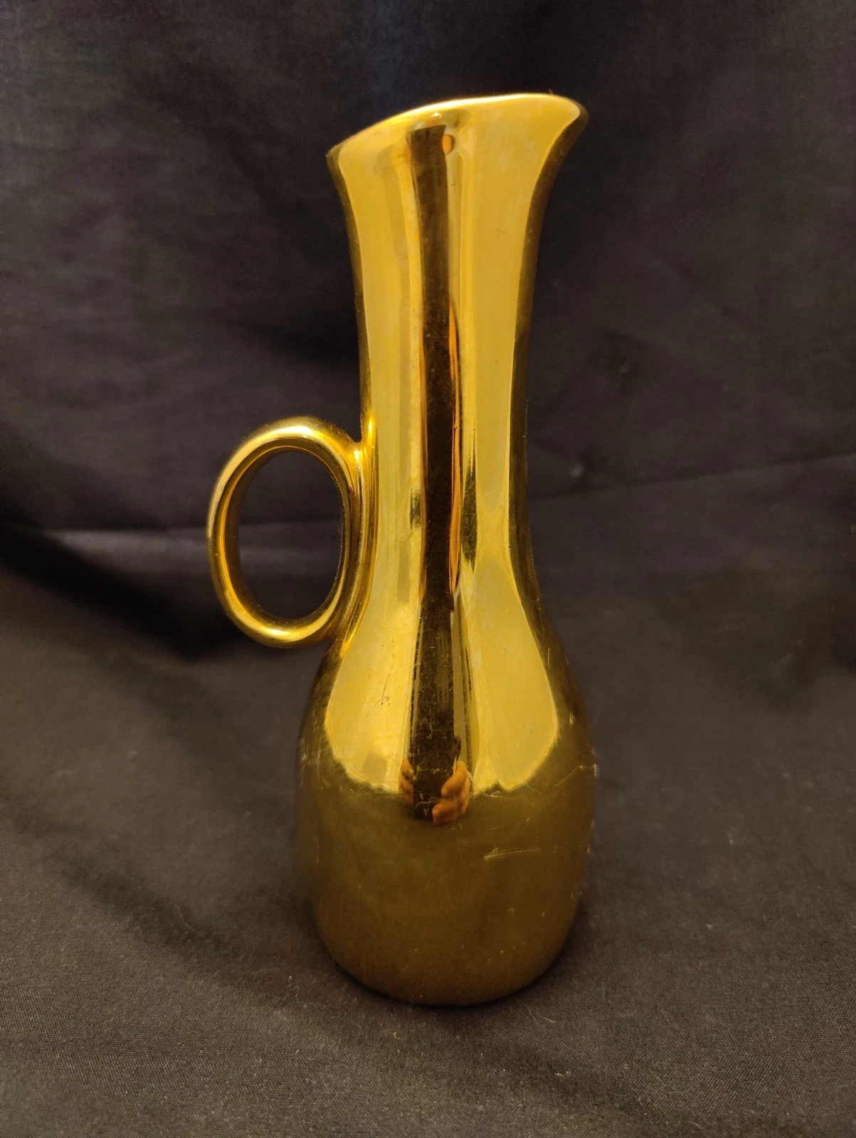 Rare Royal Worcester Gold Lustre Vinegar/Oil Pourer Dispenser Bottle 6" Tall