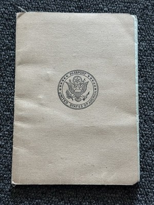 1922 US Passport Hong Kong China Visa Revenue Stamp Photo Adrian Cornell