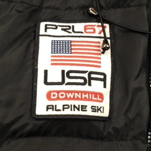 Polo Ralph Lauren Vintage Down Vest Men Large Big Pony Alpine Downhill Ski Read
