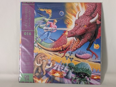 Space Harrier Vinyl Record  Video Game Soundtrack Data Discs OBI 