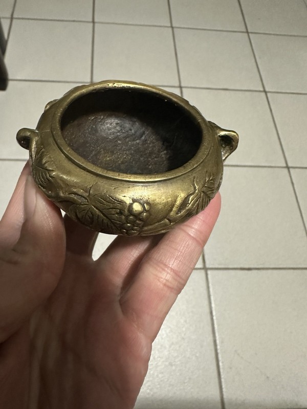 Vintage Chinese Japanese Brass Censer Incense Burner