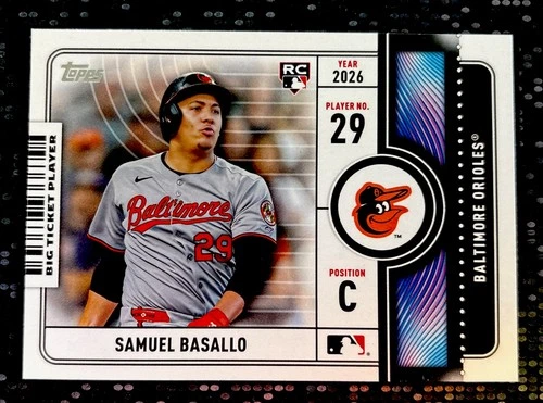 2026 Topps Series 1 Samuel Basallo Base (RAW)