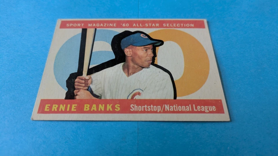 1960 Topps Basball Ernie Banks #560 Sport Magazine All Star Chicago Cubs Foto 2 de 4