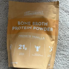 Just Ingredients Bone Broth Protein Powder French Vanilla