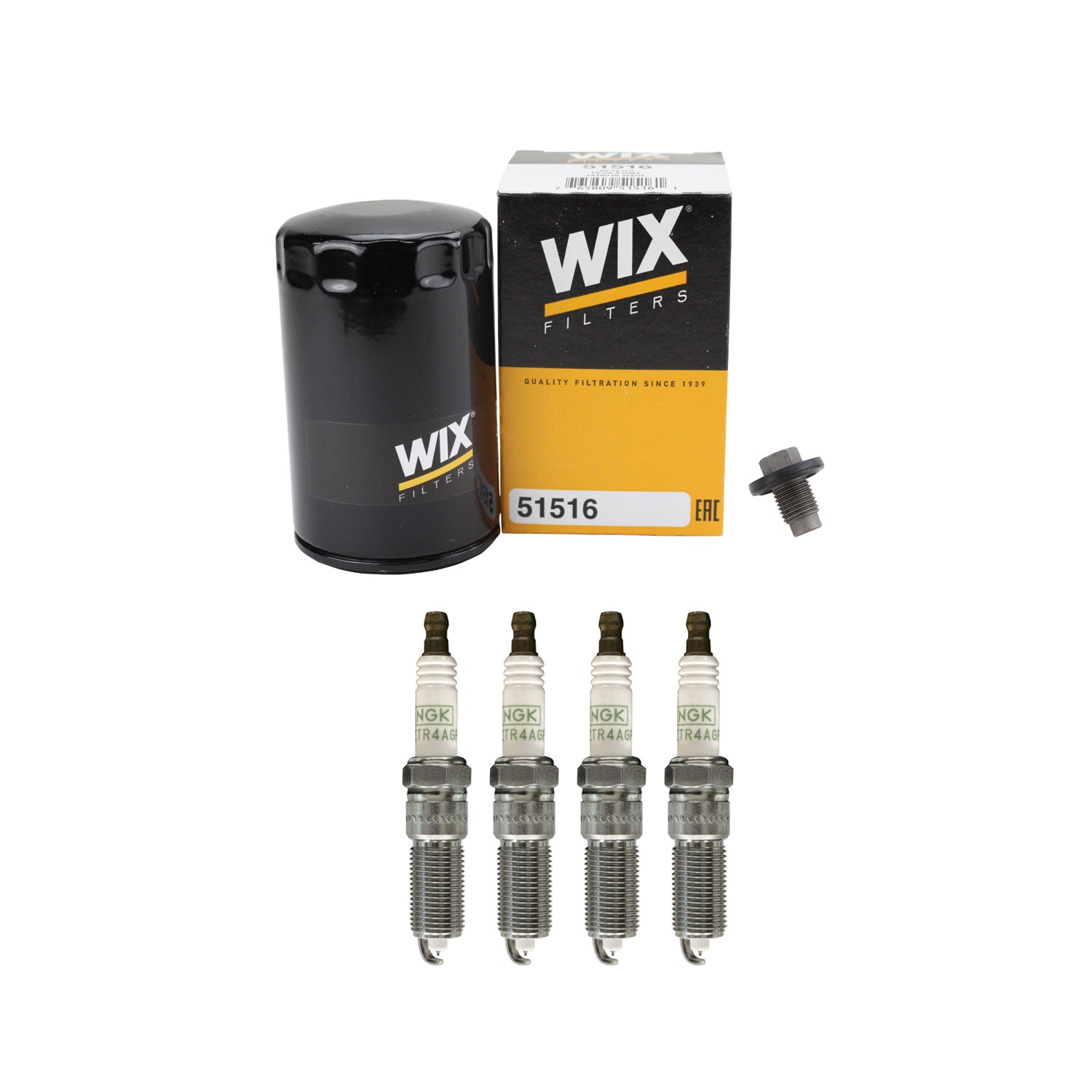 Wix Engine Oil Filter  NGK 4 Platinum Spark Plugs kit for PT Cruiser L4 DOHC