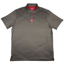 Bogey Bros Golf Co Mens XL Polo Shirt Red Green Watermelon Geometric Performance