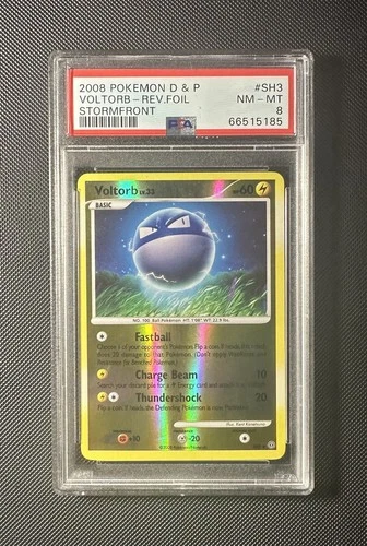 Voltorb SH3 Stormfront Reverse Holo 2008 Pokemon PSA 8 NM LOW POP