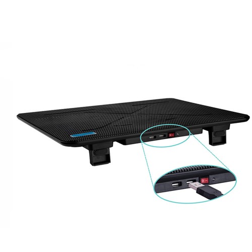 17 Inches Notebook Cooler Electric Cooling Pad Pc Thin Laptop Fan - 第 10/12 張圖片