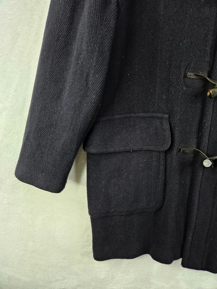 Abrigo de Lona Gloverall Para Hombre Azul Marino Lana Talla Grande L Foto 3 de 4