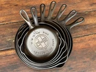 Griswold Cast Iron Matching Large Logo Skillet Set (3-9)