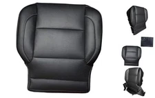 Driver or Passenger Side Bottom Replacement Leather Seat Cover Black 