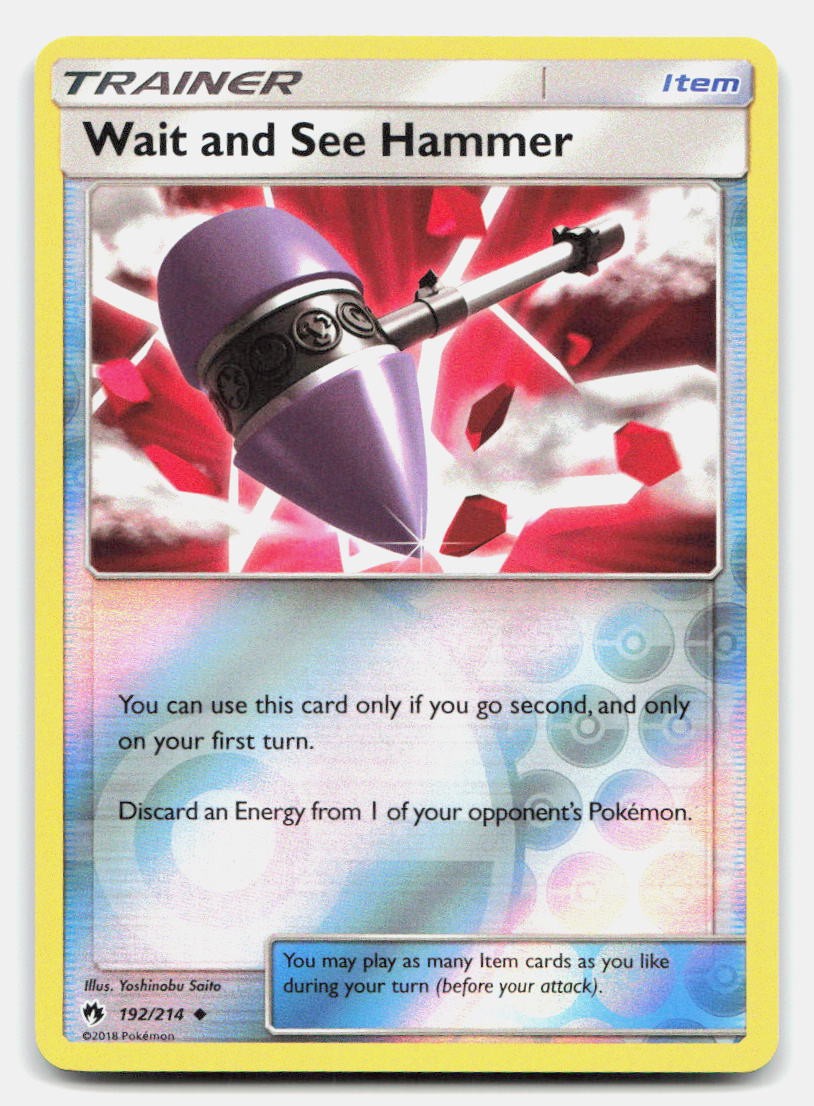Wait and See Hammer 192/214 Uncommon Lost Thunder Pokemon Reverse Holo NM