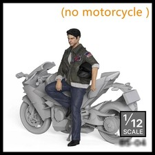 1/12 Resin Figur Modellbausatz US Motorcycle Racer ungebaut unbemalt