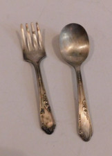 NEAT VINTAGE WM. A. ROGERS ONEIDA LTD CHILDS FORK AND SPOON