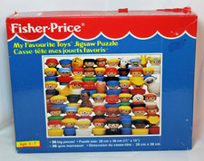 Vintage Fisher Price Little People MY FAVORITE TOYS Jigsaw Puzzle 1993 1160-2