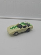 Tyco Ho 440x2 Chevy Corvette Glow-in-the-Dark Green Stripes Slot Car Untested