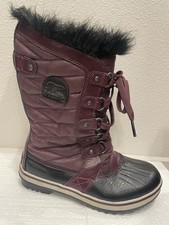 Sorel Snow Boots Tofino II YOUTH 4 Purple Mid Calf Round Toe Faux Fur NY2419-543