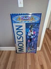 Vintage 41x22 Molson Canada Beer Skiing Winter Metal Tin Sign