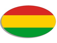5" rasta colors oval bumper sticker decal made in the usa