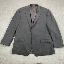 Ralph Lauren 100 Wool Blazer Coat Jacket Mens 48 Reg Gray READ