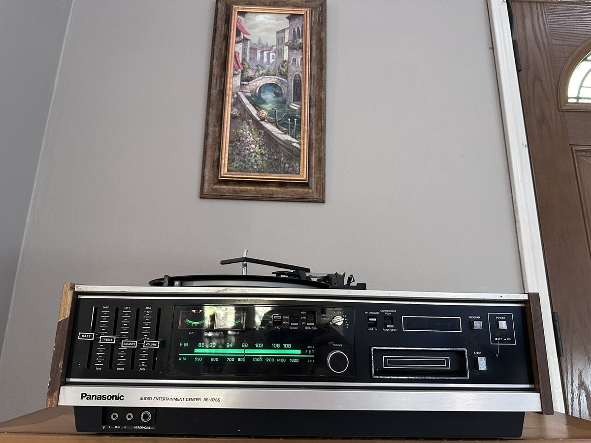 Panasonic Turntable Player Cassette 8 Track Radio | RS-876S