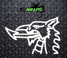 Welsh Dragon Head Stickers Decals Vinyl Graphic Car Camper Window Gloss White